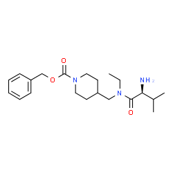 ChemSpider 2D Image | Benzyl 4-{[ethyl(L-valyl)amino]methyl}-1-piperidinecarboxylate | C21H33N3O3