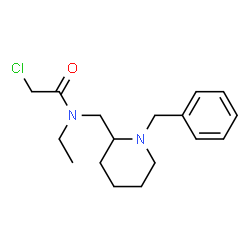 ChemSpider 2D Image | N-[(1-Benzyl-2-piperidinyl)methyl]-2-chloro-N-ethylacetamide | C17H25ClN2O