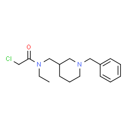 ChemSpider 2D Image | N-[(1-Benzyl-3-piperidinyl)methyl]-2-chloro-N-ethylacetamide | C17H25ClN2O