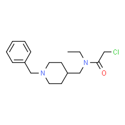 ChemSpider 2D Image | N-[(1-Benzyl-4-piperidinyl)methyl]-2-chloro-N-ethylacetamide | C17H25ClN2O
