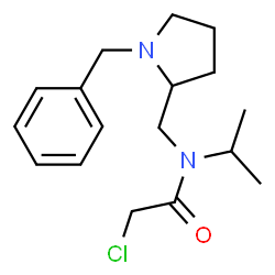 ChemSpider 2D Image | N-[(1-Benzyl-2-pyrrolidinyl)methyl]-2-chloro-N-isopropylacetamide | C17H25ClN2O