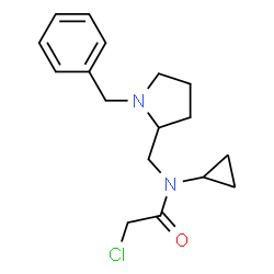 ChemSpider 2D Image | N-[(1-Benzyl-2-pyrrolidinyl)methyl]-2-chloro-N-cyclopropylacetamide | C17H23ClN2O