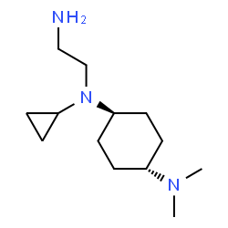 ChemSpider 2D Image | trans-N-(2-Aminoethyl)-N-cyclopropyl-N',N'-dimethyl-1,4-cyclohexanediamine | C13H27N3