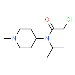 ChemSpider 2D Image | 2-Chloro-N-isopropyl-N-(1-methyl-4-piperidinyl)acetamide | C11H21ClN2O