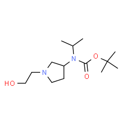 ChemSpider 2D Image | 2-Methyl-2-propanyl [1-(2-hydroxyethyl)-3-pyrrolidinyl]isopropylcarbamate | C14H28N2O3