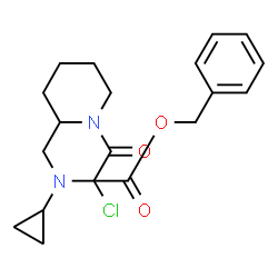 ChemSpider 2D Image | Benzyl {[1-(chloroacetyl)-2-piperidinyl]methyl}cyclopropylcarbamate | C19H25ClN2O3