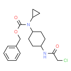 ChemSpider 2D Image | Benzyl {4-[(chloroacetyl)amino]cyclohexyl}cyclopropylcarbamate | C19H25ClN2O3