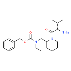 ChemSpider 2D Image | Benzyl ethyl{[1-(L-valyl)-2-piperidinyl]methyl}carbamate | C21H33N3O3