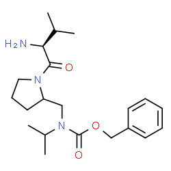 ChemSpider 2D Image | Benzyl isopropyl{[1-(L-valyl)-2-pyrrolidinyl]methyl}carbamate | C21H33N3O3