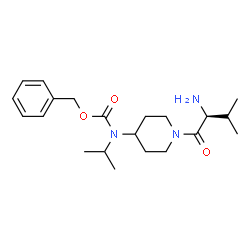 ChemSpider 2D Image | Benzyl isopropyl[1-(L-valyl)-4-piperidinyl]carbamate | C21H33N3O3