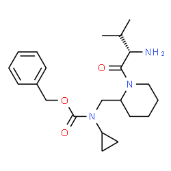 ChemSpider 2D Image | Benzyl cyclopropyl{[1-(L-valyl)-2-piperidinyl]methyl}carbamate | C22H33N3O3