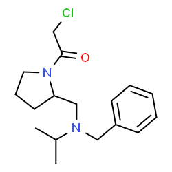ChemSpider 2D Image | 1-(2-{[Benzyl(isopropyl)amino]methyl}-1-pyrrolidinyl)-2-chloroethanone | C17H25ClN2O