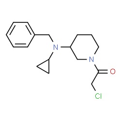 ChemSpider 2D Image | 1-{3-[Benzyl(cyclopropyl)amino]-1-piperidinyl}-2-chloroethanone | C17H23ClN2O