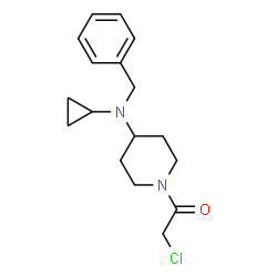 ChemSpider 2D Image | 1-{4-[Benzyl(cyclopropyl)amino]-1-piperidinyl}-2-chloroethanone | C17H23ClN2O