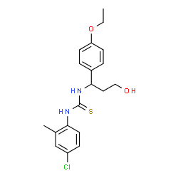 ChemSpider 2D Image | 1-(4-Chloro-2-methylphenyl)-3-[1-(4-ethoxyphenyl)-3-hydroxypropyl]thiourea | C19H23ClN2O2S