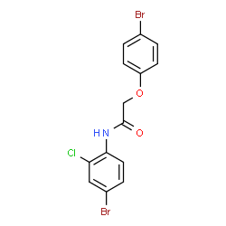 ChemSpider 2D Image | N-(4-Bromo-2-chlorophenyl)-2-(4-bromophenoxy)acetamide | C14H10Br2ClNO2