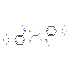 ChemSpider 2D Image | N,N'-Bis[2-nitro-4-(trifluoromethyl)phenyl]-1,2-ethanediamine | C16H12F6N4O4