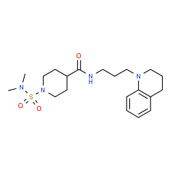 ChemSpider 2D Image | N-[3-(3,4-Dihydro-1(2H)-quinolinyl)propyl]-1-(dimethylsulfamoyl)-4-piperidinecarboxamide | C20H32N4O3S