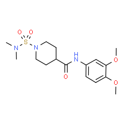 ChemSpider 2D Image | N-(3,4-Dimethoxyphenyl)-1-(dimethylsulfamoyl)-4-piperidinecarboxamide | C16H25N3O5S