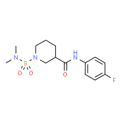 ChemSpider 2D Image | 1-(Dimethylsulfamoyl)-N-(4-fluorophenyl)-3-piperidinecarboxamide | C14H20FN3O3S