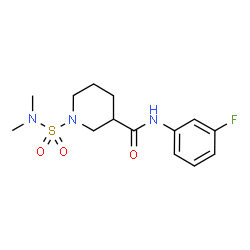 ChemSpider 2D Image | 1-(Dimethylsulfamoyl)-N-(3-fluorophenyl)-3-piperidinecarboxamide | C14H20FN3O3S