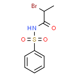 ChemSpider 2D Image | 2-Bromo-N-(phenylsulfonyl)propanamide | C9H10BrNO3S