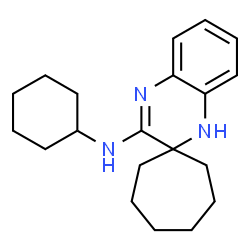 ChemSpider 2D Image | N-Cyclohexyl-1'H-spiro[cycloheptane-1,2'-quinoxalin]-3'-amine | C20H29N3