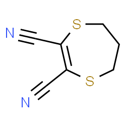ChemSpider 2D Image | 6,7-Dihydro-5H-1,4-dithiepine-2,3-dicarbonitrile | C7H6N2S2