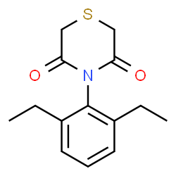 ChemSpider 2D Image | 4-(2,6-Diethylphenyl)-3,5-thiomorpholinedione | C14H17NO2S