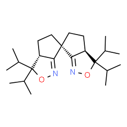 ChemSpider 2D Image | (3aR,3a'R)-3,3,3',3'-Tetraisopropyl-3,3',3a,3a',4,4',5,5'-octahydro-6,6'-spirobi[cyclopenta[c][1,2]oxazole] | C23H38N2O2