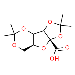 ChemSpider 2D Image | (7aS,8aR)-2,2,5,5-Tetramethyltetrahydro-8aH-[1,3]dioxolo[4,5]furo[3,2-d][1,3]dioxine-8a-carboxylic acid | C12H18O7