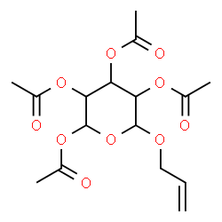 ChemSpider 2D Image | 6-(Allyloxy)tetrahydro-2H-pyran-2,3,4,5-tetrayl tetraacetate | C16H22O10