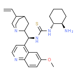 ChemSpider 2D Image | 1-[(1R,2R)-2-Aminocyclohexyl]-3-[(9S)-6'-methoxycinchonan-9-yl]thiourea | C27H37N5OS