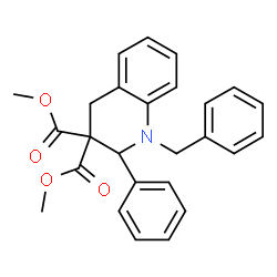 ChemSpider 2D Image | Dimethyl 1-benzyl-2-phenyl-1,4-dihydro-3,3(2H)-quinolinedicarboxylate | C26H25NO4