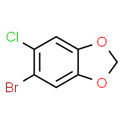 ChemSpider 2D Image | 5-Bromo-6-chloro-1,3-benzodioxole | C7H4BrClO2