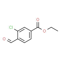 ChemSpider 2D Image | Ethyl 3-chloro-4-formylbenzoate | C10H9ClO3