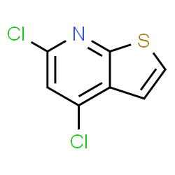 ChemSpider 2D Image | 4,6-Dichlorothieno[2,3-b]pyridine | C7H3Cl2NS