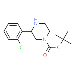 ChemSpider 2D Image | tert-Butyl 3-(2-chlorophenyl)piperazine-1-carboxylate | C15H21ClN2O2