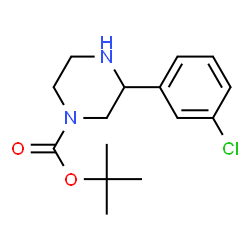 ChemSpider 2D Image | tert-Butyl 3-(3-chlorophenyl)piperazine-1-carboxylate | C15H21ClN2O2