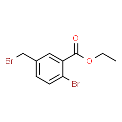 ChemSpider 2D Image | Ethyl 2-bromo-5-(bromomethyl)benzoate | C10H10Br2O2
