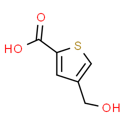 ChemSpider 2D Image | 4-(Hydroxymethyl)-2-thiophenecarboxylic acid | C6H6O3S