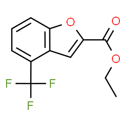 ChemSpider 2D Image | Ethyl 4-(trifluoromethyl)-1-benzofuran-2-carboxylate | C12H9F3O3