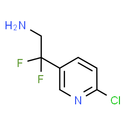 ChemSpider 2D Image | 2-(6-Chloro-3-pyridinyl)-2,2-difluoroethanamine | C7H7ClF2N2