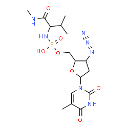 ChemSpider 2D Image | [5-(5-Methyl-2,4-dioxo-3,4-dihydro-1(2H)-pyrimidinyl)-3-(2lambda~5~-1-triazen-2-yn-1-yl)tetrahydro-2-furanyl]methyl hydrogen [3-methyl-1-(methylamino)-1-oxo-2-butanyl]phosphoramidate (non-preferred na
me) | C16H26N7O7P