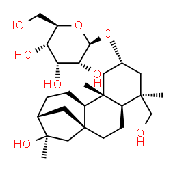 ChemSpider 2D Image | (2beta,5beta,8alpha,9beta,10alpha,13alpha,16beta)-16,18-Dihydroxykauran-2-yl beta-D-allopyranoside | C26H44O8