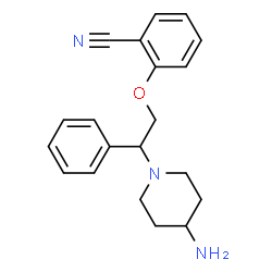 ChemSpider 2D Image | 2-(2-(4-Aminopiperidin-1-yl)-2-phenylethoxy)benzonitrile | C20H23N3O