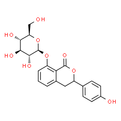 ChemSpider 2D Image | hydrangenol 8-O-beta-D-glucopyranoside | C21H22O9