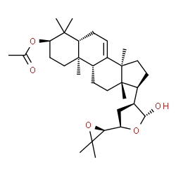 ChemSpider 2D Image | (3alpha,13alpha,14beta,17alpha,20S,21R,23R,24S)-21-Hydroxy-21,23:24,25-diepoxylanost-7-en-3-yl acetate | C32H50O5