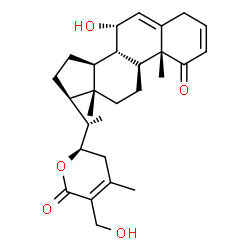 ChemSpider 2D Image | (7alpha,22R)-7,27-Dihydroxy-22,26-epoxyergosta-2,5,24-triene-1,26-dione | C28H38O5