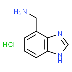 ChemSpider 2D Image | (1H-Benzo[d]imidazol-4-yl)methanamine hydrochloride | C8H10ClN3